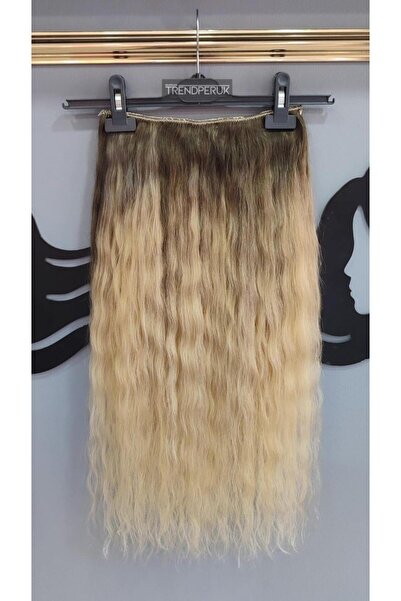 Nurdan Trend Peruk Yarımay + 2 Yan 170 gr 65-70 cm Gerçek Saç Çıtçıt Dip Kumr...