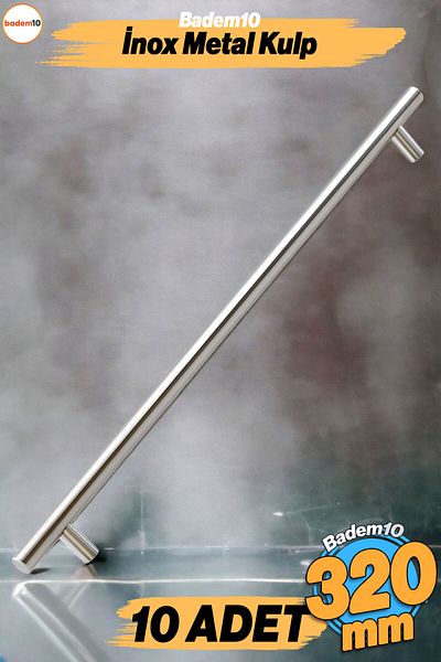 Badem10 Rozmarin 10 bucăți mâner metalic inox (320 mm-32 cm) pentru mobilier bucătărie sertar dulap dulap mâner mâner