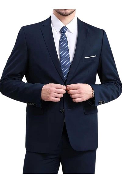 Suitmen Men's Navy Blue 4 Drop Suit Bgl-St04305