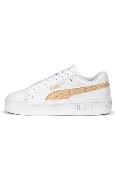 Puma Smash Platform V3 Beige Women's Sneakers - 390758 -19