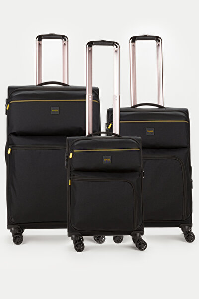 Fossil Ultra Light Siyah Kumaş 3'lü Valiz Seti