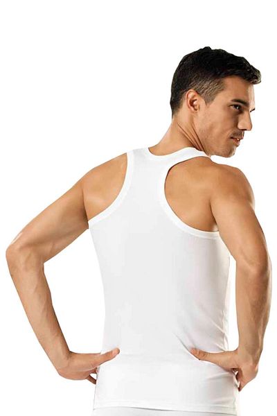 Yıldız Çamaşır Men's 3-Piece White Modal Sports Rambo Undershirt