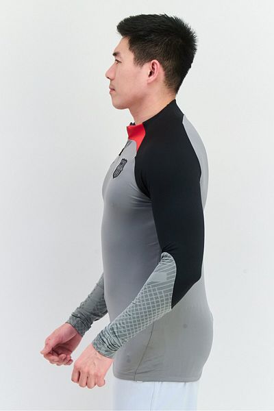 Nike Men Slim Fit Long Sleeve Football Jersey, Grey