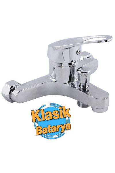 Badem10 Vista Bathroom Faucet Wall Mounted Sink Kitchen Shower Tap Faucet Hot Cold Double Water Inlet