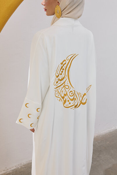 LEYLA STORE Ramadan Kareem Embroidered Ferace
