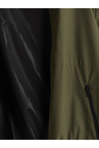 LC Waikiki Ανδρικό αδιάβροχο XSIDE Black Standard Mold Hooded