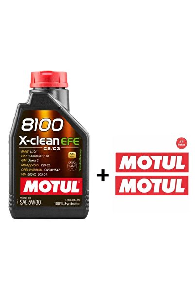 Motul 8100 X-clean Efe 5w30 Motor Yağı 1 lt & 2’li Sticker