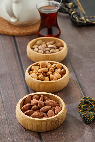 EMBazaar 3 Pcs 100% Bamboo Sauce Bowl Snack Bowl / Breakfast Multi-Purpose Bamboo Bowl