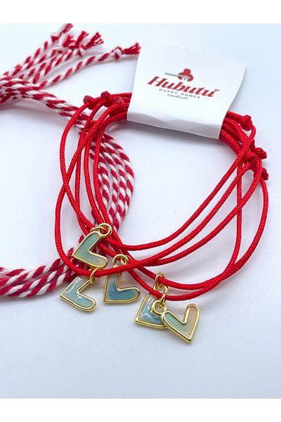 Concept HuBuTU Marteniçka Gift Card Gelatin Wish and Luck Bracelet Set (10 Pieces of 5 Sets)