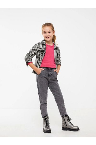 LC Waikiki Basic Gabardine Paperbag Girls' Trousers