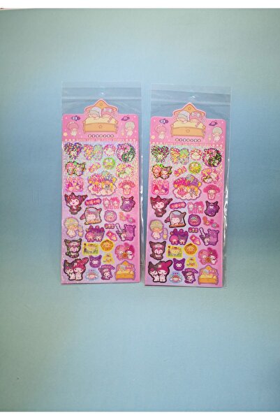 Özgür Kuromi Hologramlı Stickers Etiket Çıkartma 2 Adet
