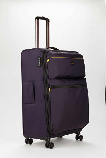 Fossil Unisex Antrasit Hafif Ultra Light Lüx Kumaş Büyük Boy Valiz