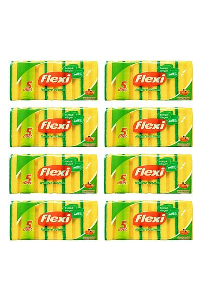 Flexi Set of 5 X 8 Corrugated Dish Sponges