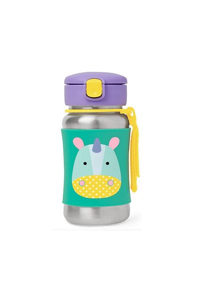 Skip Hop Unicorn Steel Water Bottle with Straw