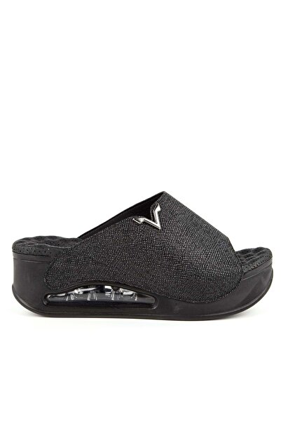 Muya Aero Anatomical Air Max Sole Heel Spur Women's Slippers Black Patterned