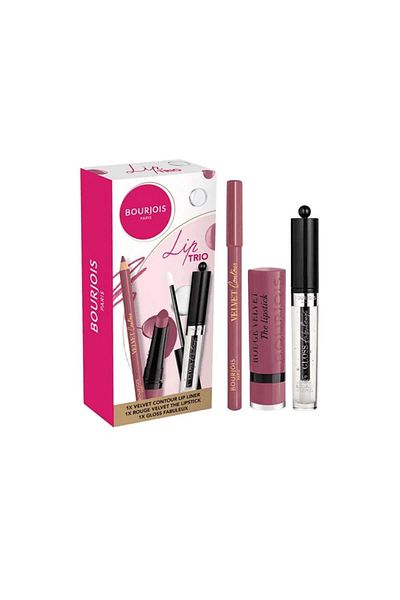 Bourjois Velvet Lipstick, Lip Liner and Lip Gloss Set