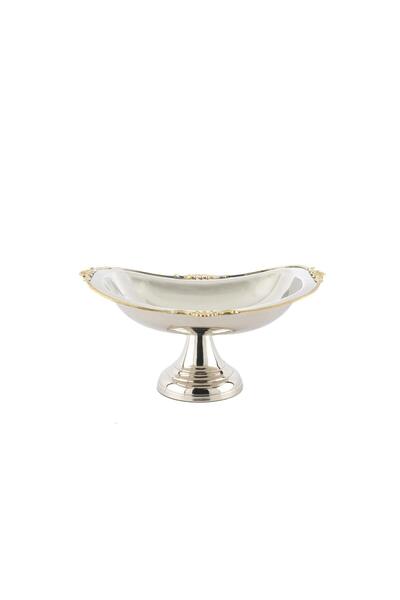 Mikasa Moor MİKASA MOOR Gold Gümüş Ayaklı Gondol Tabak 28x20x14cm