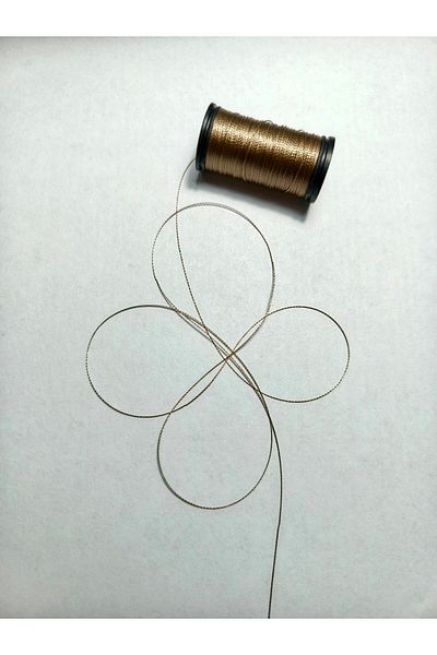 Eskişehir hobi sanat 0,2 mm 30 μέτρα κορδόνι χάντρες προσευχής Μεταλλικό χρώμα καφέ (πιο λεπτό κορδόνι χάντρες προσευχής)