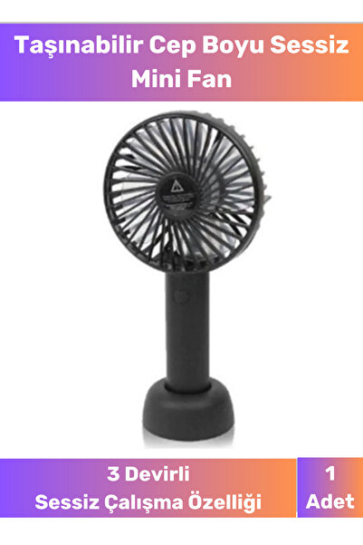 Floranova Premium Üretim Taşınabilir Usb Şarjlı 3 Kademeli Sessiz Mini Fan Pervaneli Soğutucu Küçük Vantilatör