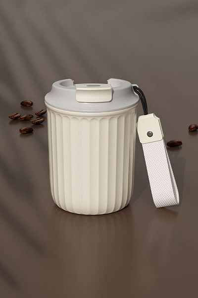 Weather Forecast 450ml Cream Colored 316 L Steel Hand Thermos Mug - Cin915By