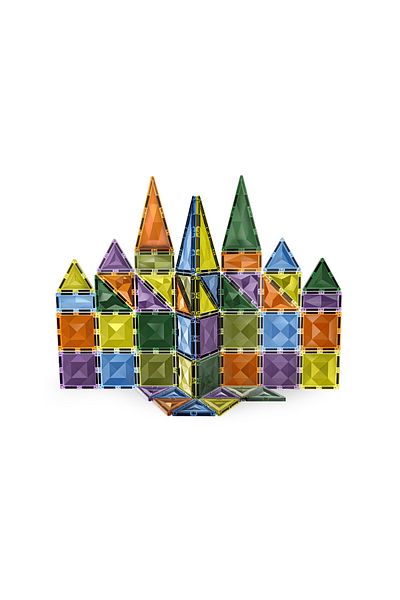 Magnetic Fields Magnetic Tiles Blocks Castle Set-48 Pcs