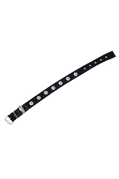 SAVEX Woven Stud Dog Collar - 4*70 cm - Black