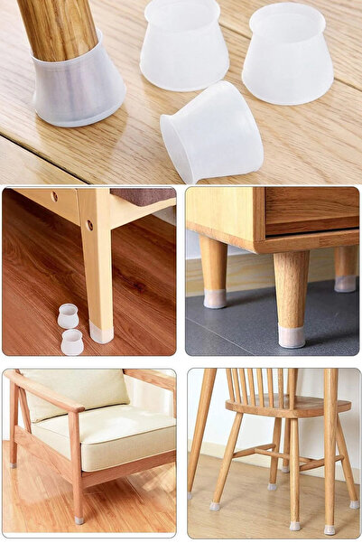 Mode Cool 12 Pack Non-Slip Furniture Chair Table Floor Silicone Protective Feet