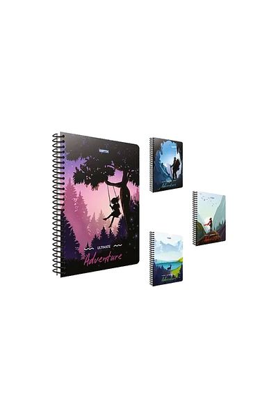 Gıpta Copertă din carton cu spirală A6 Adventure 80 Yp. Bloc de note cu dungi