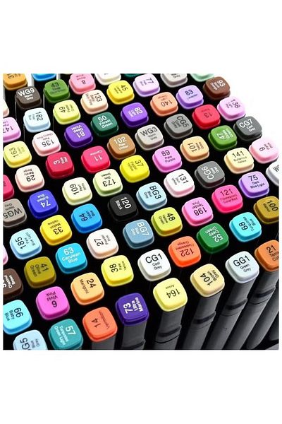 Primo Plus 120-Piece Drawing Twin Marker Painting Pen Set Multicolor