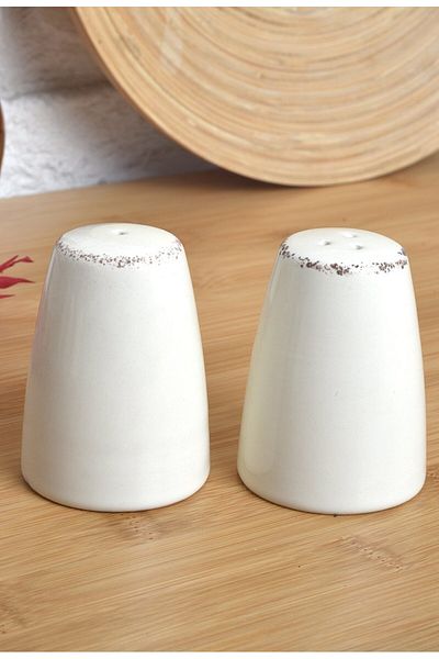 ŞURA MUTFAK 2-Piece Ceramic Salt and Pepper Shakers
