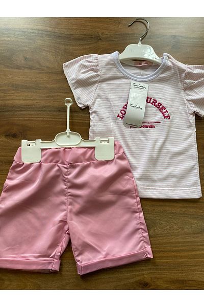 Pierre Cardin Love Girls' Short Sleeve Shorts Set of 2