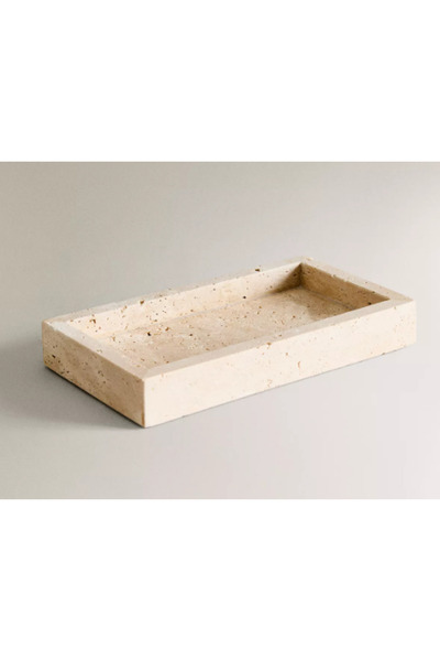MIARIK DESIGN & DEKORASYON TRAVERTEN DIKDORTGEN KENARLI TEPSI