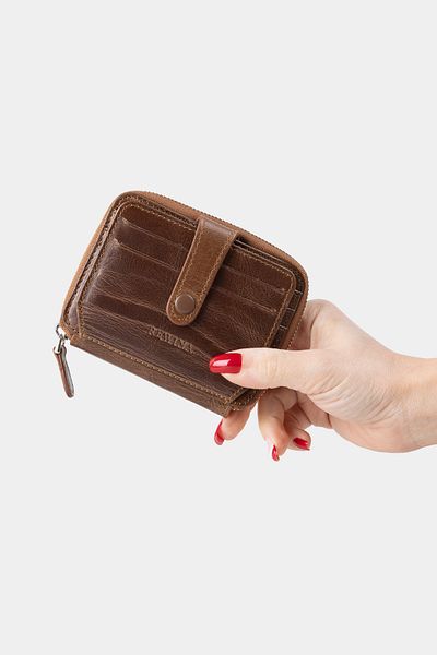Lysande Genuine Real Leather Small Size Special Design Hand Stitched Portfolio Wallet