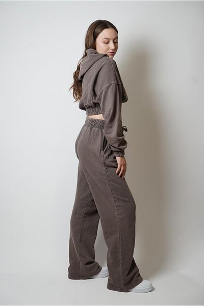 Lefon Crop Top and Acid Washing Set