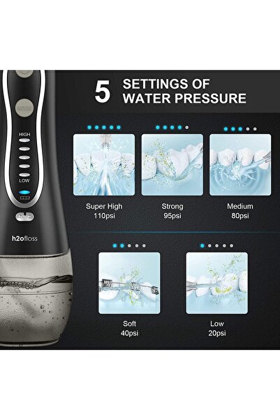 AWH Water Flosser - 5 modes, 300ml USB Recharging, 2500 mAH battery