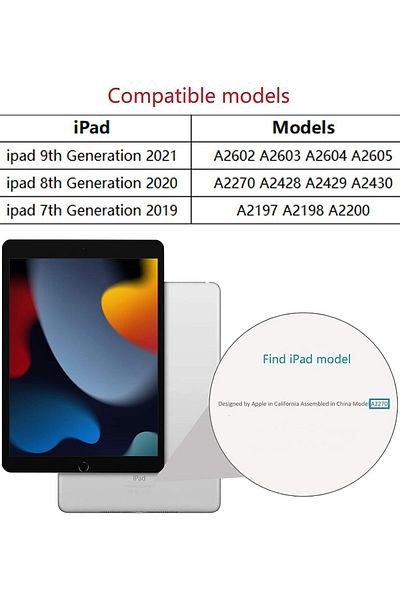 AWH واقي شاشة لجهاز iPad من الجيل التاسع والثامن والسابع مقاس 10.2 بوصة، مكون من قطعتين، 9H، مضاد للخدش، شفاف للغاية، خالٍ من الفقاعات