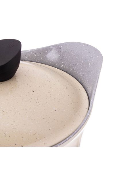 Badraig 9 Piece Beige Granite Cookware Set