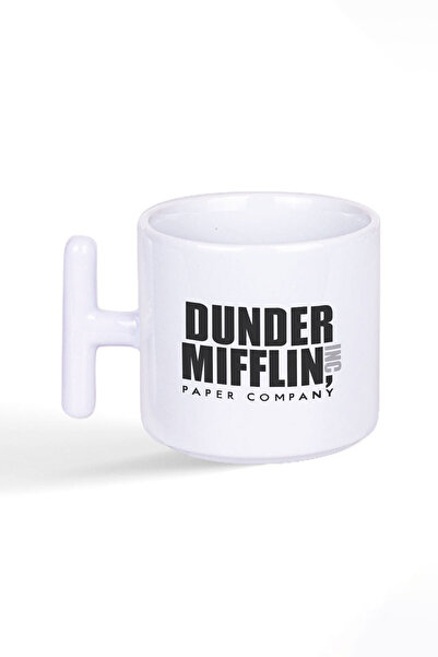 qoeuyl boutique كوب لاتيه مطبوع عليه Dunder Mifflin The Office بمقبض على شكل ...