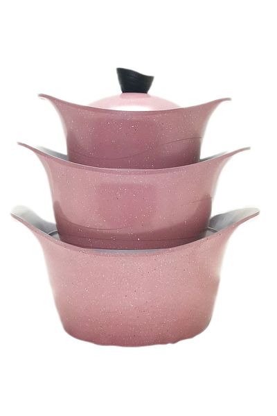 Badraig Granite Cookware Set 6 Pieces 20 24 26 cm