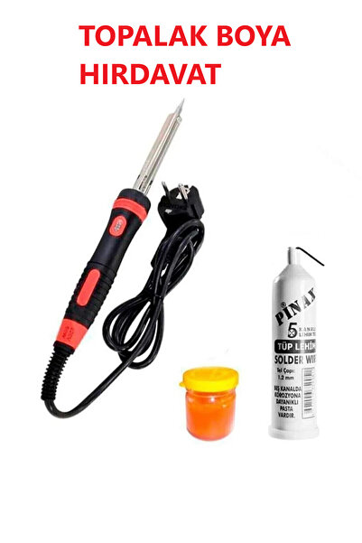TOPALAKTİCARET Profesyonel Lehim Makinesi + Kalem Havya + Lehim Teli Pastası ...