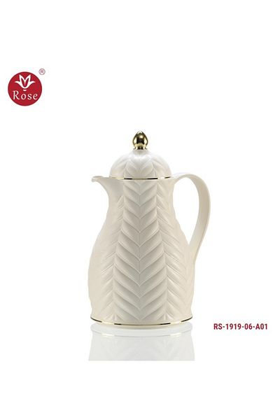 ROZE Pearl Rose White Coffee Pot