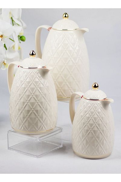 ROZE White Pearl Tea Bottle 3 Piece Set (1.5L 1L 0.6L)