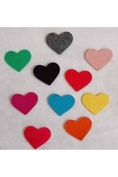 ÖZKARDEŞLER BABY Felt Heart 10 Pieces 6cm