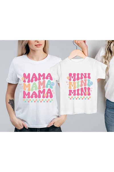 Pink Sky T-shirt Mother and Daughter (ADDY TO 2 BASKETS TO MAKE SINGLE PRODUCT COMBIN)