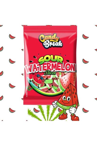 CANDY BREAK Ekşi Karpuz Aromalı Yumuşak Şeker 113 Gr