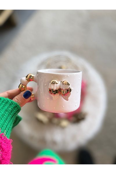 Pernotte Handmade 24 K Gold Plated Angel Turkish Coffee Cup