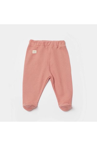 Bibaby Biorganic Waffle Smile Booties Trousers 57899 Red-brown
