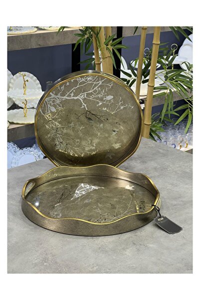 ACAR Luxury Polyurethane 2-Piece Mirrored Tray - V3