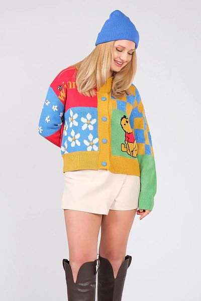 Namaste Vintage Winnie the Poh Print Retro Cardigan (S/M)