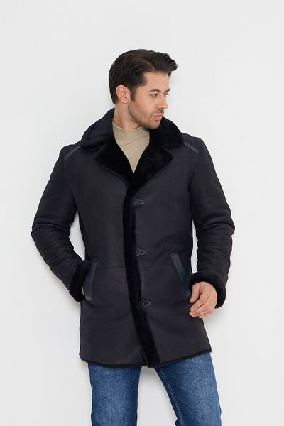 By Marki Marki Men's Genuine Leather Coat - Inner Fur, Natural, Buttoned, Custom & Limited 500522